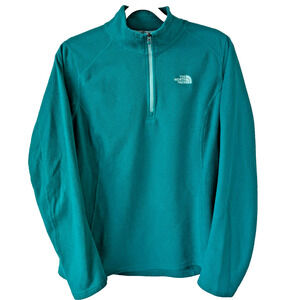 The North Face Quarter Zip Fleece Teal Pullover Women’s Large